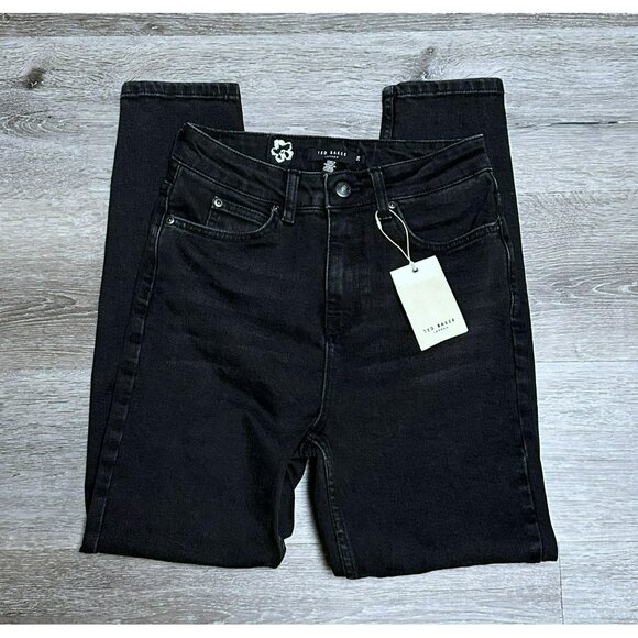 NWT Ted Baker London Skinny Washed Black Jean Size 26 - Picture 8 of 14
